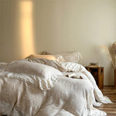 Vintage Floral Jacquard Cotton Linen Blend Lace Embroidery Luxury Bedding Set