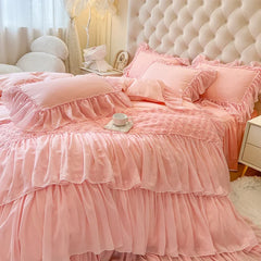 4/6Pcs Princess Wedding Bedding Sets