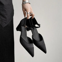 leather sheep suede high Heels