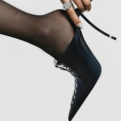 Muller Pointy Lace-Up Heels