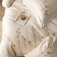 Vintage Floral Embroidery Luxury Bedding Set