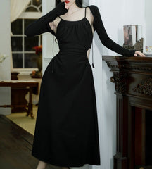 Conjunto de dos piezas de vestido gótico de bruja oscura Karma-Bewitched