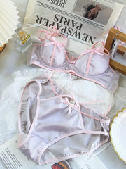 Pastellfarbenes Coquette Dessous-Set