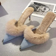 Orelia Denim pointed Toe Heels