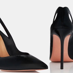 Black PU Hollow Banquet Shoes