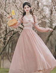 Vestido princesa ruborizado Rose-belle