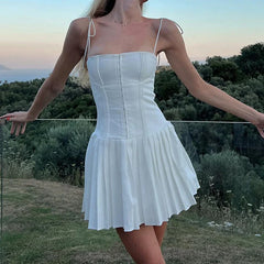 Treat Me Well Pleated Corset Dress