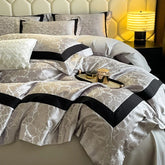 Marble Texture Jacquard Luxury Bedding Set