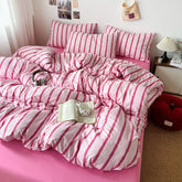 INS Pink Stripe Series Soft Bedding Set
