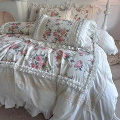100% Cotton Rose Floral Bedding Set