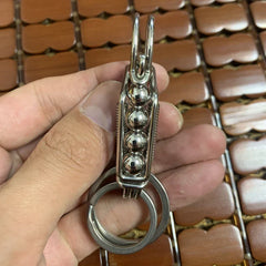 Iron Weave Stainless Matte-Finish Keychain