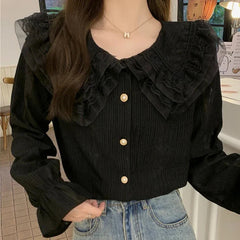 Camisa romántica oscura Alexia