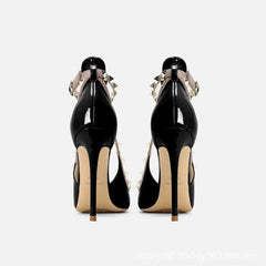 Line With Nude Diamond High Heels