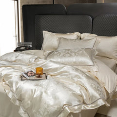 1000TC Egyptian Cotton Soft Silky Jacquard Luxury European Style Bedding Set
