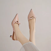 and bow elastic band high Heels