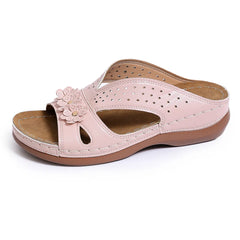 Slippers Casual Flower Hollow Wedge Beach Shoes