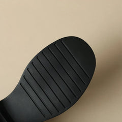 Kaky's Round Head Cowhide Mid Heel