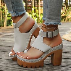 Vintage Peep Toe High Heels