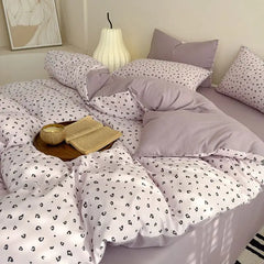 Dusty Purple Leopard Bedding Set