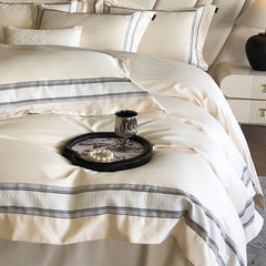 GRADIENT 100% Egyptian Cotton Luxury Embroidery Hotel Style Soft Bedding Set