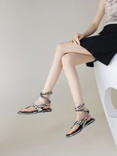 zebra print horsehair clip toe loose buckle flat bottom low Heel