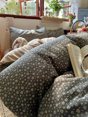 3/4Pcs Retro Small Floral Print Skin-friendly Soft Bedding Set