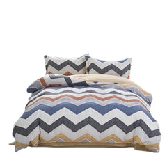 100% Cotton 4 Piece Bed Sheet Set Pure Cotton Simple Design Double Bedding Set