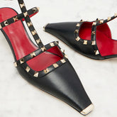 Rivet Studded Kitten Heels