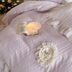 4Pcs French Princess Style Carved Velvet Warm Winter Thickened Bedding Set