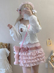 Minifalda estilo coqueta con pantalones cortos incorporados de VanillaValley