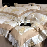 1000TC Lyocell Cotton Jacquard Patchwork European Luxury Bedding Set