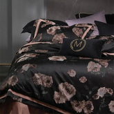 4Pcs Vintage Rose Pattern Luxury Bedding Set