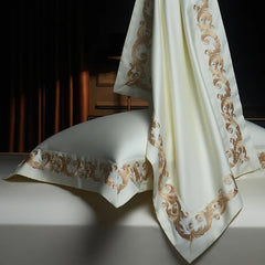 1400TC Egyptian Cotton Luxury Gold Embroidery Bedding Set