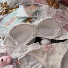 Kawaii Lamm Plüsch-Dessous-Set