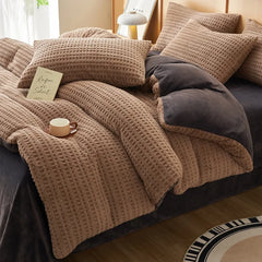 Luxury Warm Plush 4pcs Bedding Set