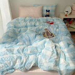 Washed Cotton Stripe Bedding Set