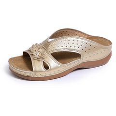 Slippers Casual Flower Hollow Wedge Beach Shoes