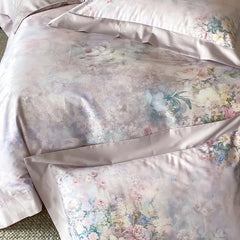 Premium 1000TC Egyptian Cotton Flower Digital Printing Soft Silky Bedding Set