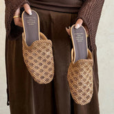 sheepskin woven middle Heel