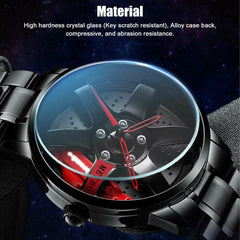 Waterproof Car Wheel Rim Wrist Men Watch