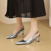 leather cowhide high Heels