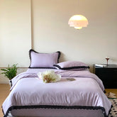 100% Cotton Pink Purple Premium Elegant Bedding Set