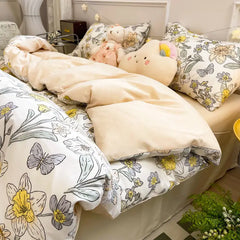 Ins Floral Bedding Set