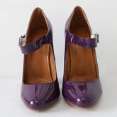 Patent Leather Belt buckle high-heeled Shoes
