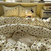 Pure Cotton 4 Piece Bed Sheet Set Dormitory Bedding Twin Full Queen King Size Soft Breathable