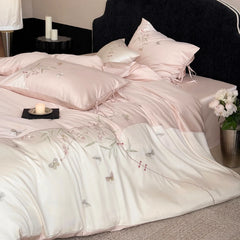 Flowers Embroidery Bedding Set