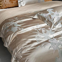 1000TC Egyptian Cotton Soft Silky Satin Jacquard Luxury Bedding Set