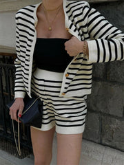 She's A Beast Striped Shorts Set