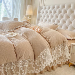 Crystal Velvet Winter Warm Thickened Bedding Set