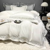 Premium 1200TC Egyptian Cotton Hollow Wide Edge Luxury Bedding Set